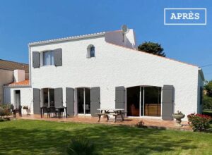 Ravalement de façade avec crépi projeté à Puiseux-Pontoise
